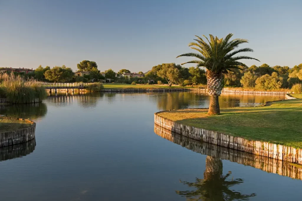 Son Antem East Golf Course View of Lake on Hole 17 in Mallorca