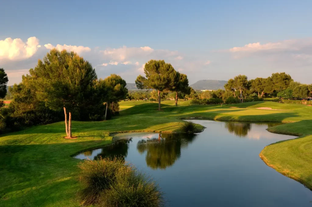 Son Antem West Golf Course View of Fairway and Lake on Hole 9 in Mallorca