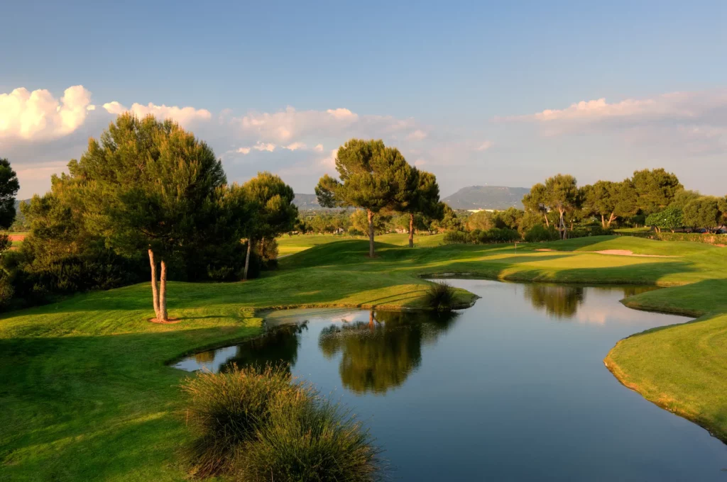 Son Antem West Golf Course View of Hole 9 Lake in Mallorca